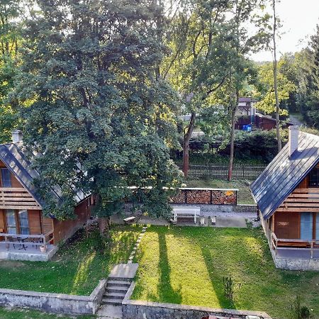 Chatky Lesná Jiřetín pod Jedlovou Esterno foto
